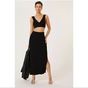 Anthropologie Skirt | knit side-slit skirt